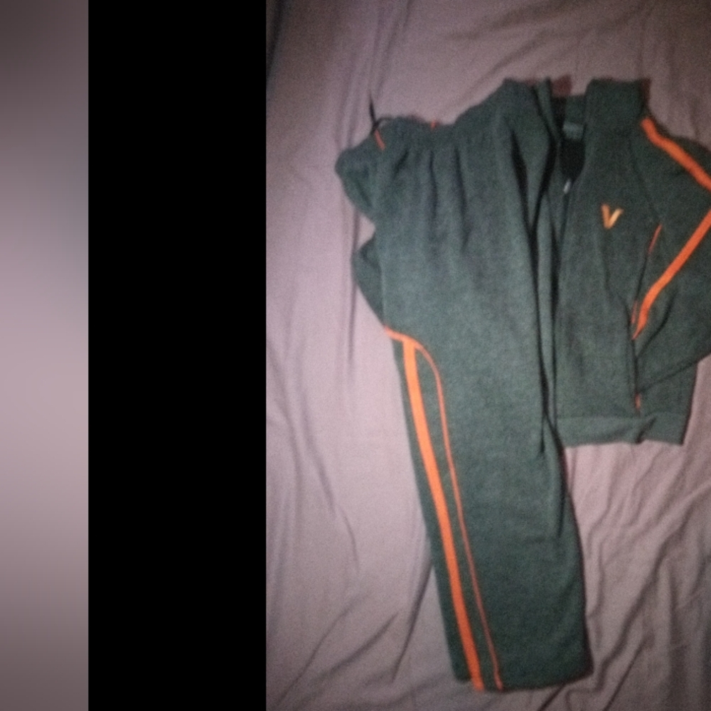 Athletic Gray and Orange Tracksuit